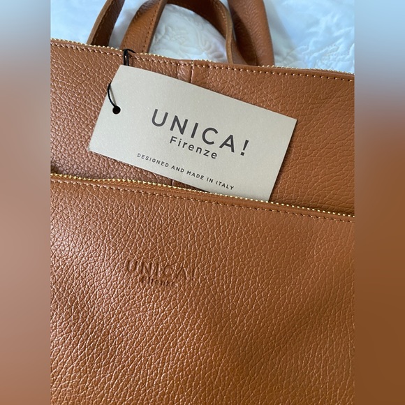 unica! firenze Handbags - 🇮🇹NWT Unica! Firenze Italy supple Leather Backpack OR Tote fits tablets easily